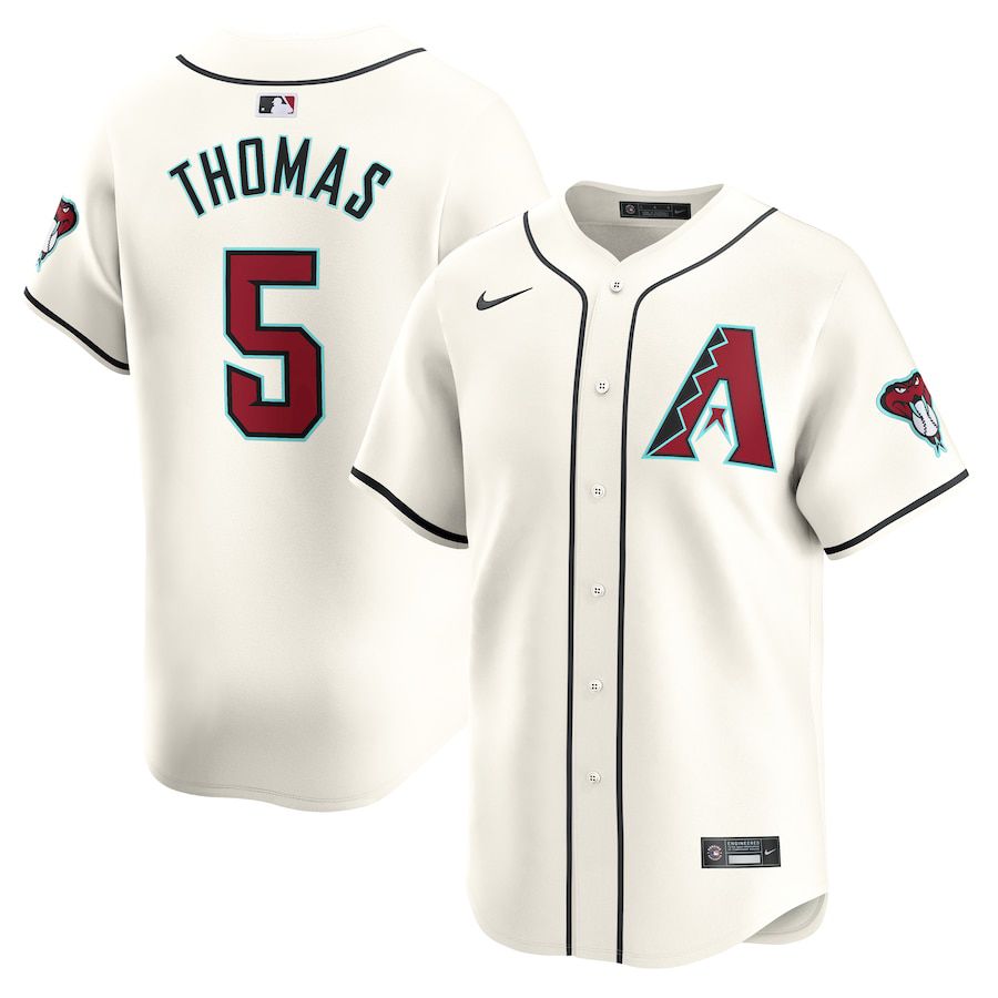 Men Arizona Diamondback #5 Alek Thomas Nike White Home Limited Player MLB Jersey